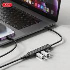 Концентратор XO USB-C 4-in-1 порти XO (HUB014B.black) (HUB014B.black)