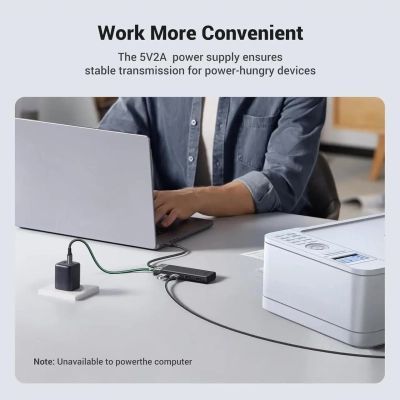 Концентратор Ugreen USB 3.0 to 4xUSB 3.2 Gen1 CM653 black (15548)