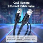 Патч-корд 5м, S/FTP cat 8 RJ-45 black Vention (IKKBJ)