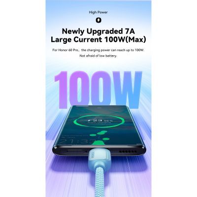 Дата кабель USB 2.0 AM to USB-C 1.0m 100W pink Essager (EXC7A-WL04-P)