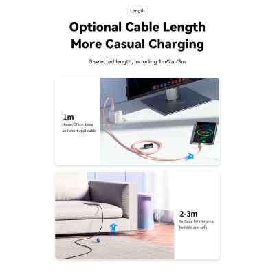 Дата кабель USB 2.0 AM to USB-C 1.0m 100W pink Essager (EXC7A-WL04-P)