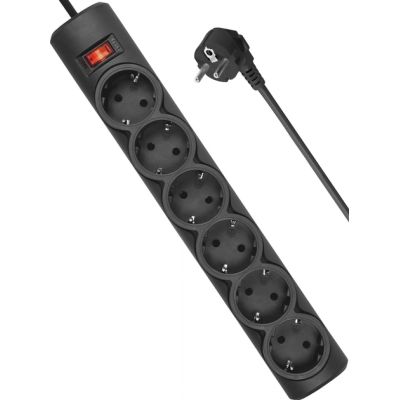 Мережевий фільтр живлення Defender 153, 3 m, 6 роз, black (99495)