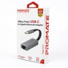 Адаптер Promate USB-C to RJ45 Ethernet 1000Mbps grey (gigaLink-c.grey)