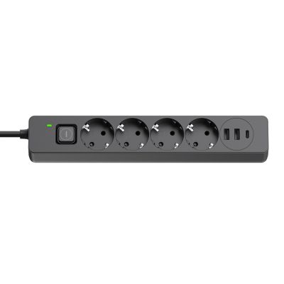 Мережевий фільтр живлення ColorWay (CW-CHE432PDB), 4 розетки/3USB 2M (CW-CHE432PDB)