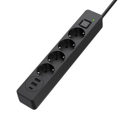 Мережевий фільтр живлення ColorWay (CW-CHE432PDB), 4 розетки/3USB 2M (CW-CHE432PDB)