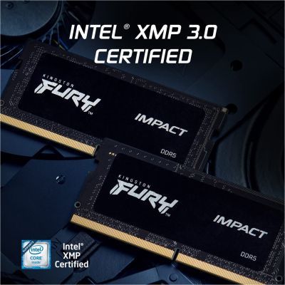 Модуль пам\'яті для ноутбука SoDIMM DDR5 64GB (2x32GB) 5600 MHz FURY Impact Kingston Fury (ex.HyperX) (KF556S40IBK2-64)