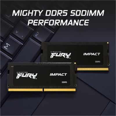 Модуль пам\'яті для ноутбука SoDIMM DDR5 64GB (2x32GB) 5600 MHz FURY Impact Kingston Fury (ex.HyperX) (KF556S40IBK2-64)