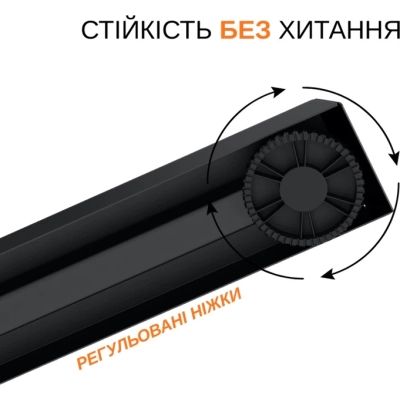 Комп\'ютерний стіл ITechMount з регульованою висотою (MT12BB) чорний (MT12BB)