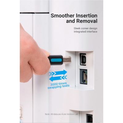 Кабель для принтера USB 2.0 AM/BM 1.0m 480Mbps PVC black Vention (COQBF)