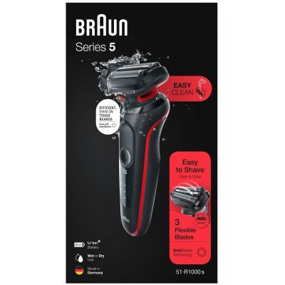 Электробритва Braun (Series 5 51-R1000s BLACK / RED)