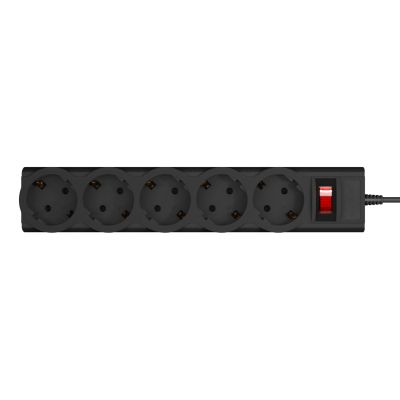 Сетевой фильтр питания LogicPower LP-X5 PREMIUM, 2m black (9583)