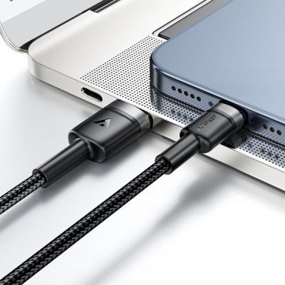 Дата кабель USB 2.0 AM to USB-C 1.2m 60W black Acefast (6974316285144)