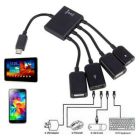Концентратор Lapara (LA-MicroUSB-OTG-HUB black)