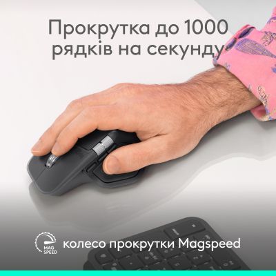 Мишка Logitech MX Master 4 for Business Wireless/Bluetooth Graphite (910-007617)
