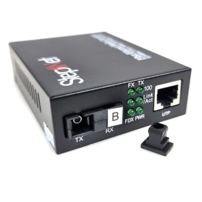 Медиаконвертер 10/100Base-TX to 100Base-FX, SM, 1310nm, SC/PC, 20км Step4Net (MC-R-0,1-1SM-1310nm-20-LFP)