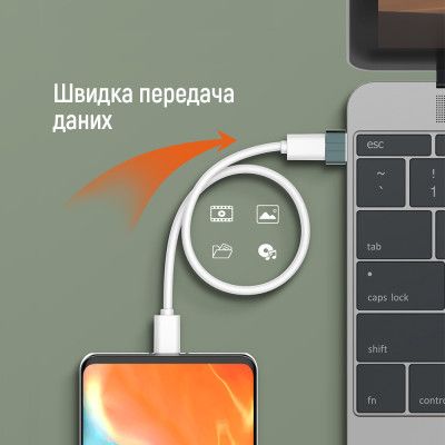 Переходник USB-C to USB-A ColorWay (CW-AD-CA)