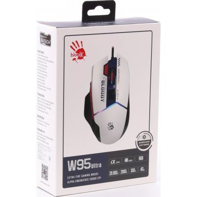 Мишка A4Tech Bloody W95 Ultra USB White/Black (4711421002325)