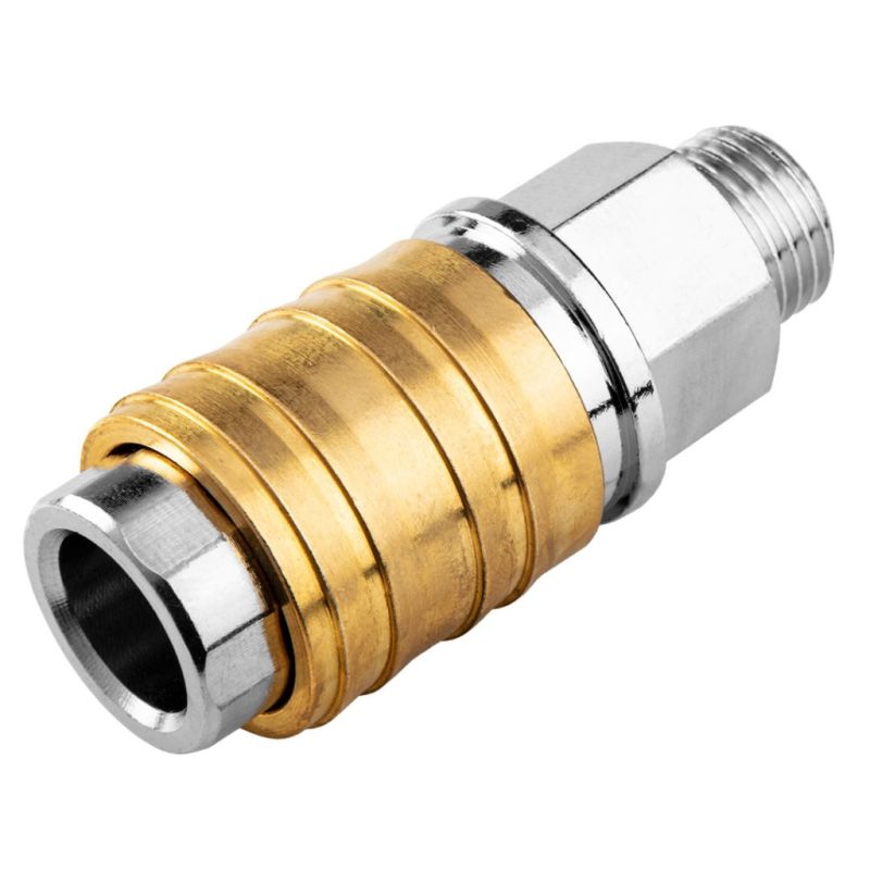 Коннектор для шланга Neo Tools муфта быстросъемная пневматическая, 1/4", 16бар, нержавеющая сталь, латунь (12-635)