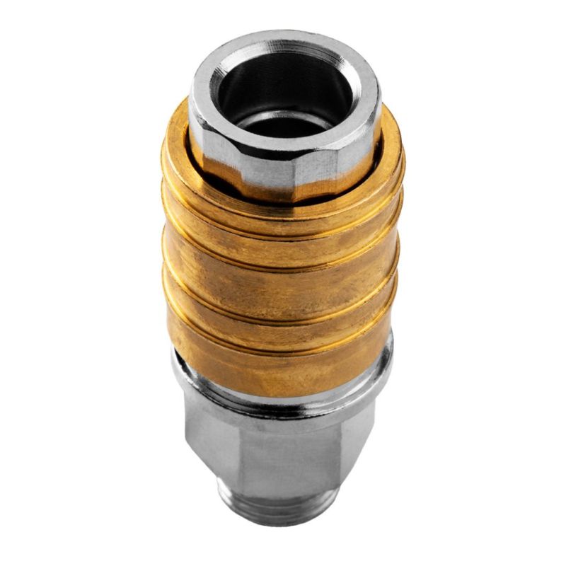 Коннектор для шланга Neo Tools муфта быстросъемная пневматическая, 1/4", 16бар, нержавеющая сталь, латунь (12-635)