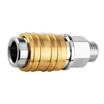 Коннектор для шланга Neo Tools муфта быстросъемная пневматическая, 1/4", 16бар, нержавеющая сталь, латунь (12-635)