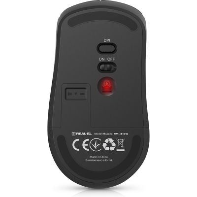 Мышка REAL-EL RM-317W Wireless Black (EL123200052)