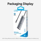 Концентратор Vention USB-C 7-in-1 USB-C PD + USB 3.2 + USB 3.0 + USB 2.0 + RJ45 + SD/TF + HDMI 0.15m (TGUHB)
