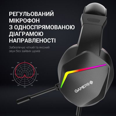 Навушники GamePro (HS311) RGB Black/Red (HS311)