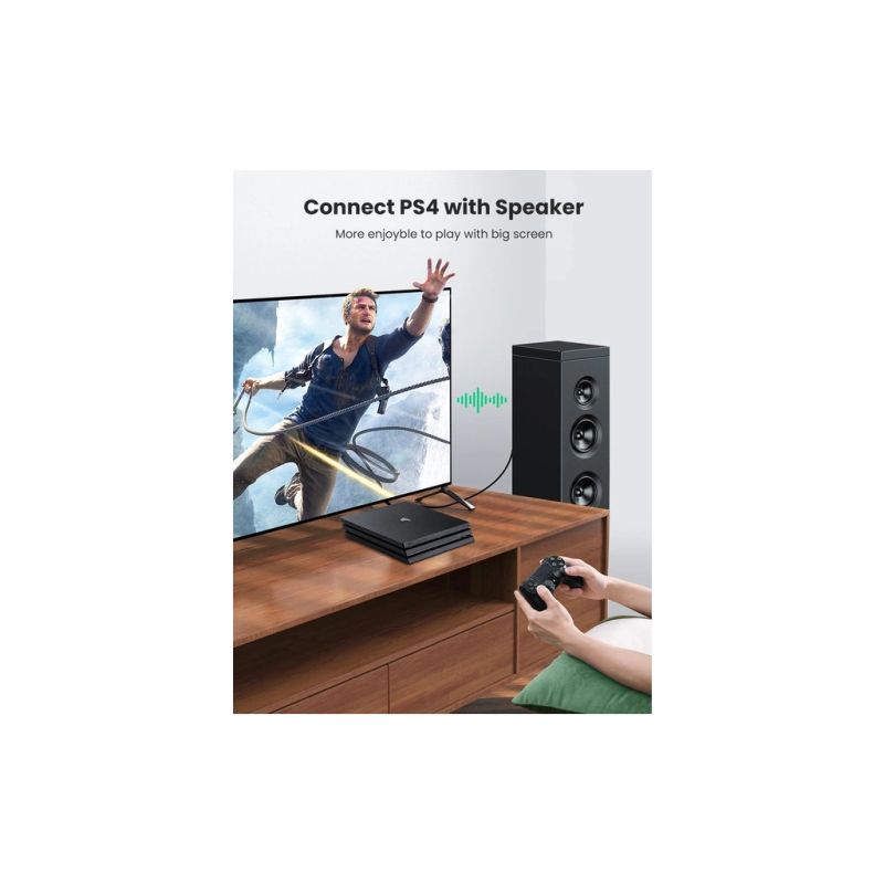 Кабель мультимедийный Optical Toslink 1.0m AV122 black Ugreen (70890)