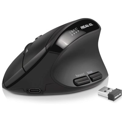 Мишка REAL-EL RM-490W Wireless/Bluetooth Black (EL123200058)
