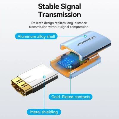 Переходник HDMI F to HDMI F 8K Aluminum black Vention (AIUH0)