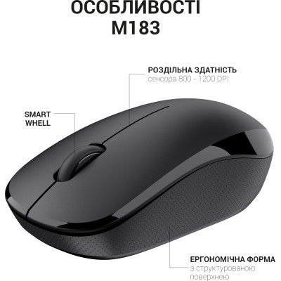 Мишка OfficePro (M183) Wireless Black (M183)