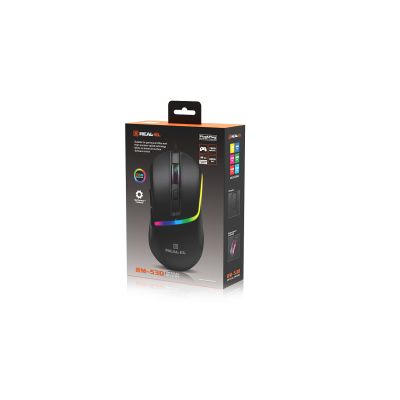 Мишка REAL-EL RM-530 USB Black (EL123200053)