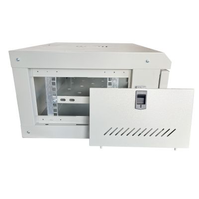 Шафа настінна GEAR 4U 19" 600x450x280 мм, + полка 19", grey (GWMSN-4U-600-450G)