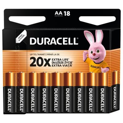 Батарейка Duracell AA лужні 18 шт. в упаковці (5000394107519 / 5006192)