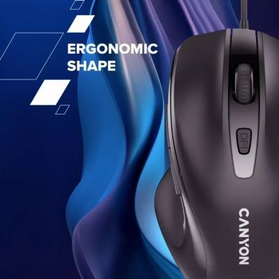Мишка Canyon M-6 USB Black (CNE-CMS6)