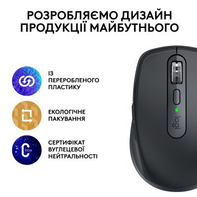 Мишка Logitech MX Anywhere 3S for Business Wireless/Bluetooth + Mouse Pad Studio Series Graphite (MX910-006958)