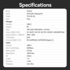 Зарядний пристрій Vention 2xUSB-C PD45W GaN + cable USB-C to USB-C 1.0m 5A gray (TZ-FCFH0-EU)
