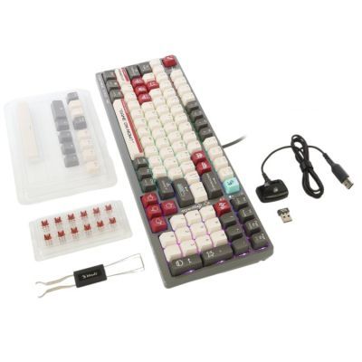 Клавіатура A4Tech Bloody WS98 Wireless/Bluetooth/USB UA Pixels Red (4711421001090)