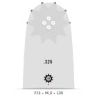 Шина для цепной пилы Oregon 0.325'', 1.3 мм 16''/40 см (160MLBK041)