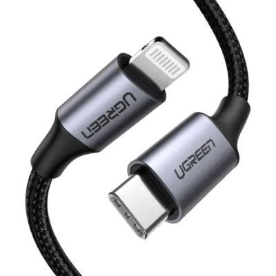 Дата кабель USB-C to Lightning 1.0m 3A 60W US304 black Ugreen (60759)