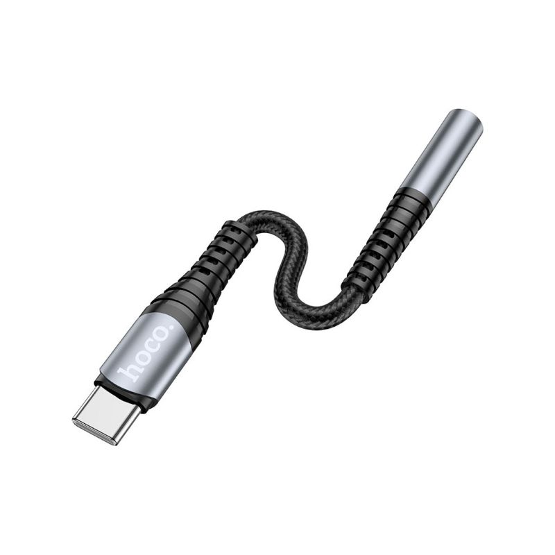 Переходник USB-C M to 3.5mm F LS33 metal gray HOCO (6931474761163)