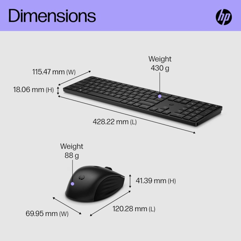 Комплект HP 650 Wireless UA Black (4R013AA)
