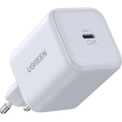 Зарядний пристрій Ugreen USB-C GaN 45W + cable USB-C to USB-C X524 white (65055)