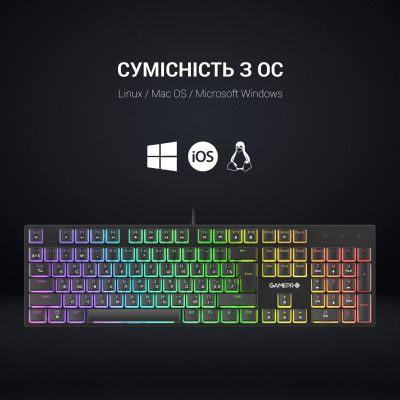 Клавіатура GamePro (MK85R) Red Switch RGB USB Black (MK85R)