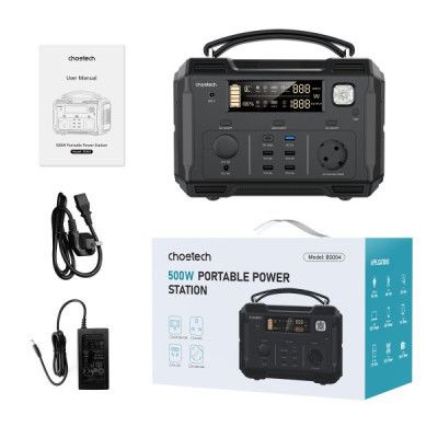 Зарядная станция Choetech (BS004-EU-BK), 500W (BS004-EU-BK)