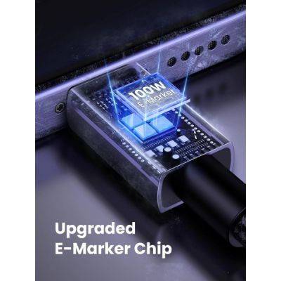 Дата кабель USB-C to USB-C 3.0m 100W L512 gray Ugreen (45065)