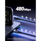 Дата кабель USB-C to USB-C 3.0m 100W L512 gray Ugreen (45065)