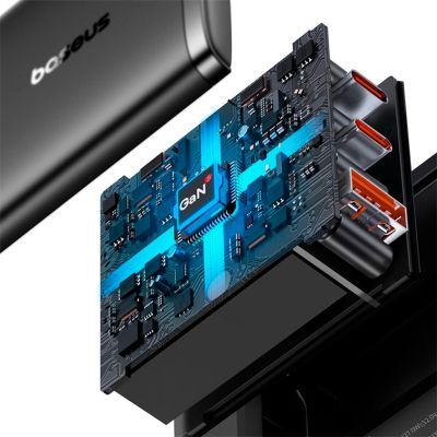 Зарядний пристрій Baseus Cube Pro Fast Charger 2C+U 65W black (P10152301113-00)