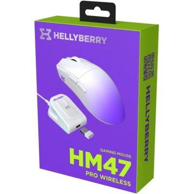 Мышка Hator Hellyberry HM47 Pro RGB Wireless/Bluetooth/USB White/Violet (HM47PRO_white_violet)