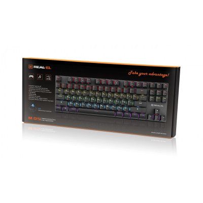 Клавиатура REAL-EL M 05 USB Grey (EL123100044)